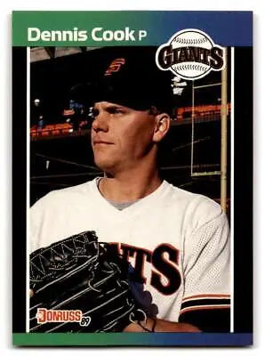 Baseball card of Dennis Cook from 1989 Donruss #646b featuring iconic player image