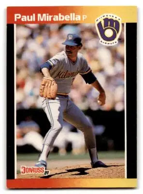 1989 Donruss Paul Mirabella baseball card displayed in 1989 Donruss #654 product