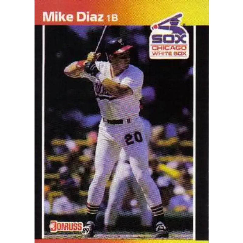 1989 Donruss #655 Mike Diaz NM-MT Chicago White Sox Baseball Card - Baseball Card Single