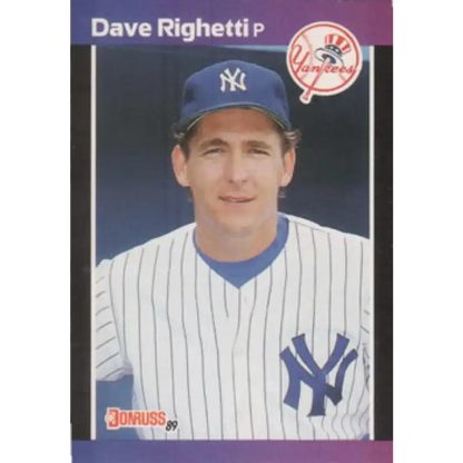1989 Donruss #78 Dave Righetti NM-MT New York Yankees Baseball Card