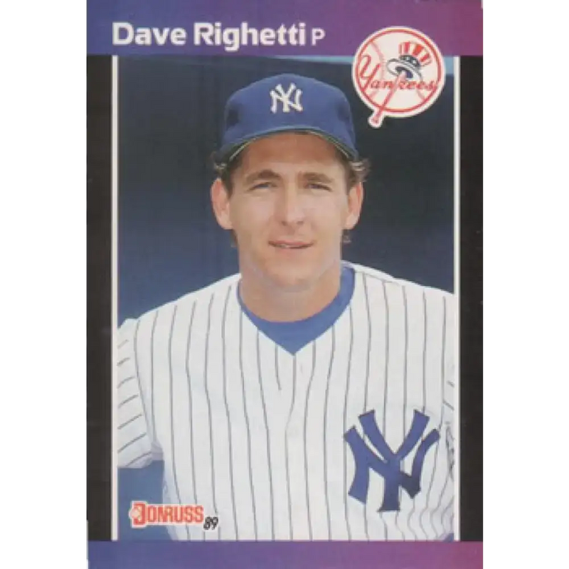 1989 Donruss #78 Dave Righetti NM-MT New York Yankees Baseball Card - Baseball Card Single