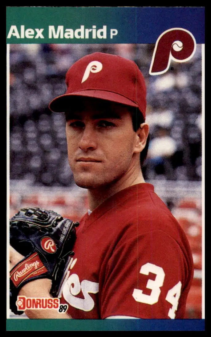 1989 Donruss Alex Madrid RC 604 Philadelphia Phillies NM - Baseball Card Single