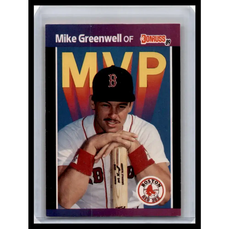 1989 Donruss #BC-13d Mike Greenwell NM-MT Boston Red Sox Baseball Card - Baseball Card Single