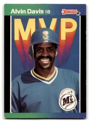 Vintage 1989 Donruss MVP baseball card of Alvin Davis Bonus Davis Bonus 1B