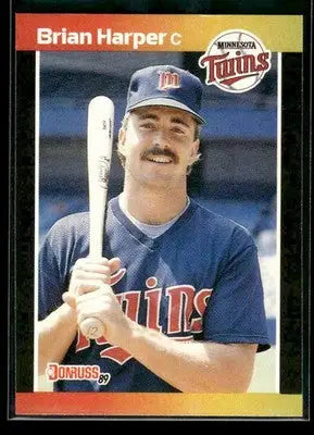 1989 Donruss Brian Harper #641d Minnesota Twins - Baseball Card Single