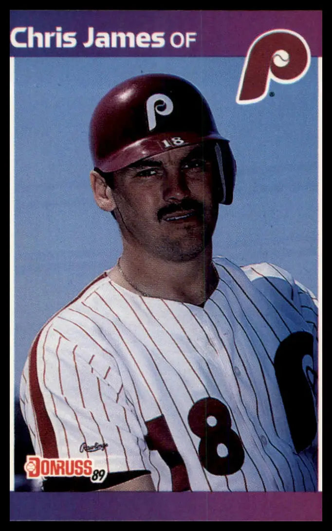 1989 Donruss Chris James 312 Philadelphia Phillies NM - Baseball Card Single