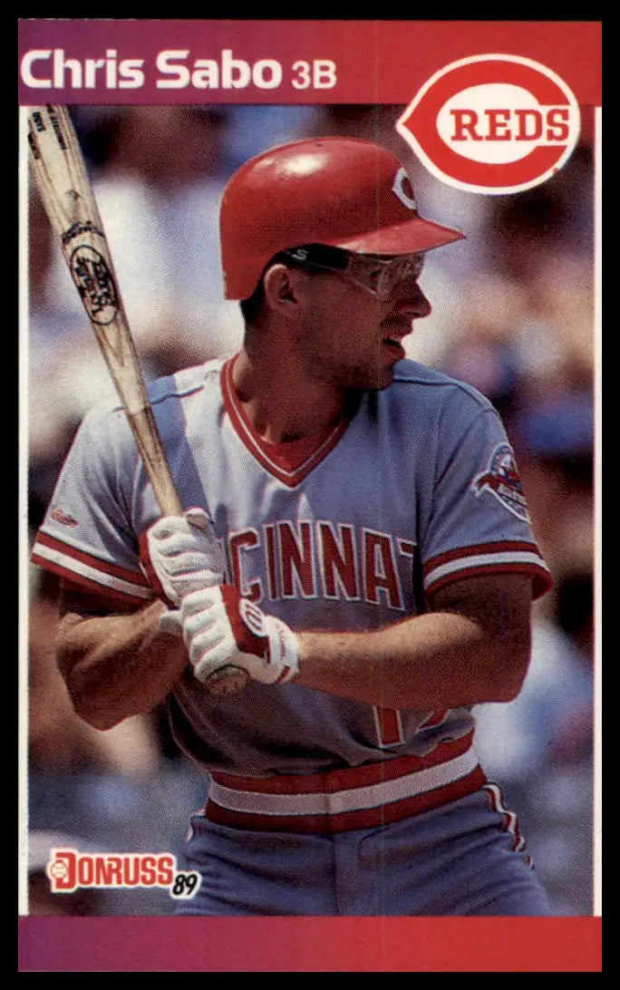 1989 Donruss Chris Sabo RC 317 Cincinnati Reds NM - Baseball Card Single