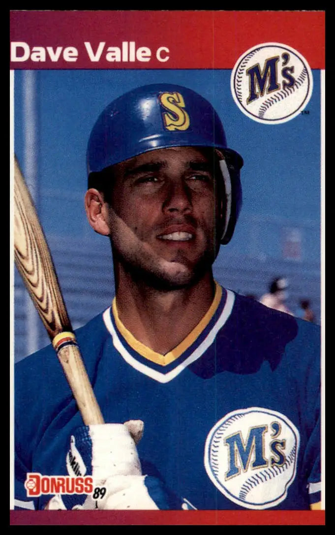 1989 Donruss Dave Valle 614 Seattle Mariners NM - Baseball Card Single