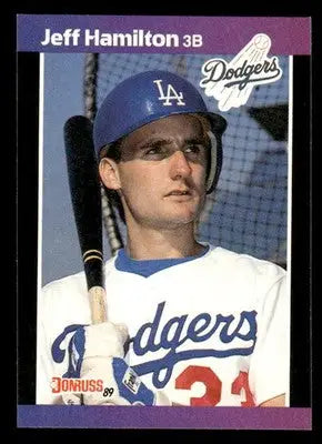 1989 Donruss Jeff Hamilton #550 Los Angeles Dodgers - Baseball Card Single