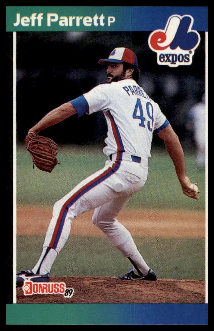 1989 Donruss Jeff Parrett 334 Montreal Expos NM - Baseball Card Single