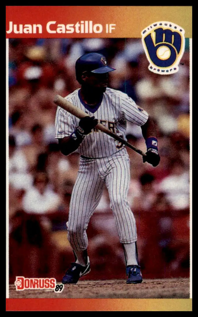 1989 Donruss Juan Castillo 530 Milwaukee Brewers NM - Baseball Card Single