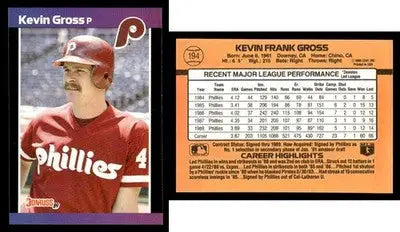 1989 Donruss KEVIN GROSS #194 [Base] Philadelphia Phillies - Baseball Card Single