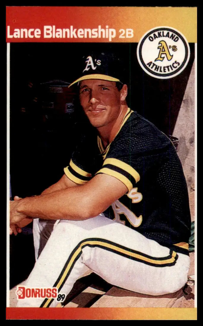 1989 Donruss Lance Blankenship RC 621 Oakland Athletics NM - Baseball Card Single