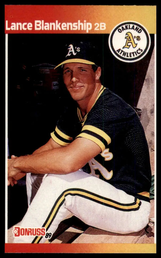 1989 Donruss Lance Blankenship RC 621 Oakland Athletics NM - Baseball Card Single