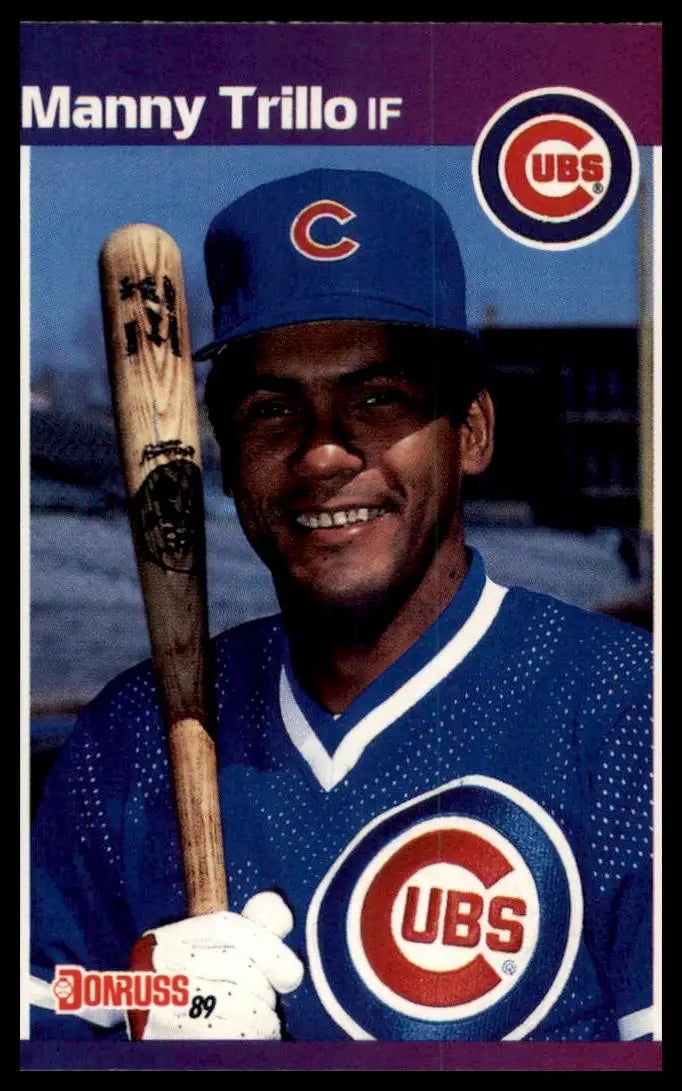 1989 Donruss Manny Trillo 608 Chicago Cubs NM - Baseball Card Single
