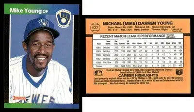 1989 Donruss MIKE YOUNG #632 [Base] Milwaukee Brewers