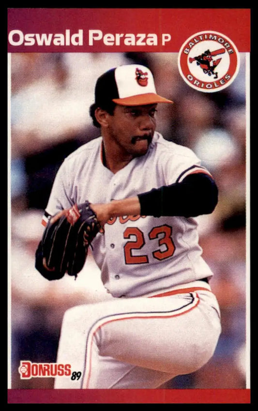 1989 Donruss Oswald Peraza RC 524 Baltimore Orioles NM - Baseball Card Single