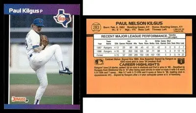 1989 Donruss PAUL KILGUS #283 [Base] Texas Rangers