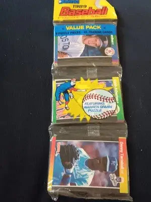 1989 Donruss rack packs. Lot of 3. Possible Ken Griffey Jr. (RC) EX+ - NRMT - Baseball Card Box