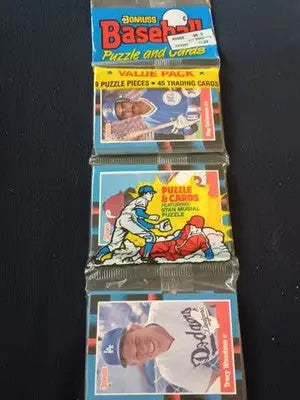 1989 Donruss rack packs. Lot of 3. Possible Ken Griffey Jr. (RC) EX+ - NRMT - Baseball Card Box