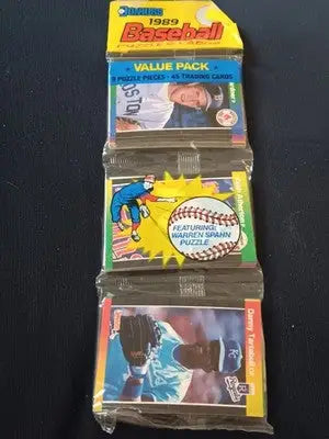 1989 Donruss rack packs. Lot of 3. Possible Ken Griffey Jr. (RC) EX+ - NRMT - Baseball Card Box
