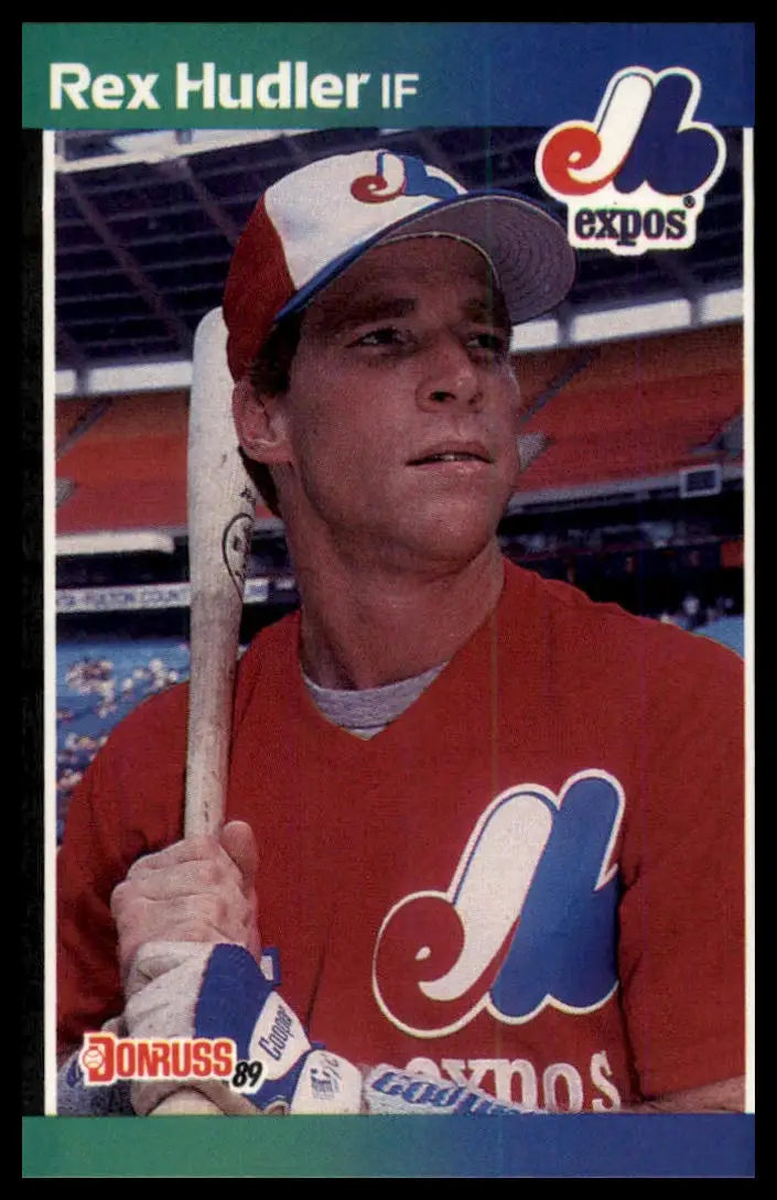 1989 Donruss Rex Hudler 452 Montreal Expos NM - Baseball Card Single