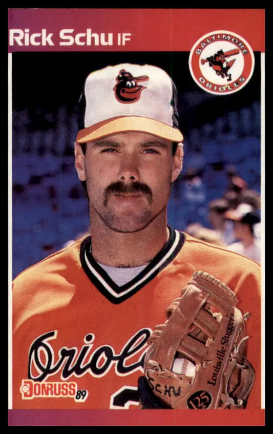 1989 Donruss Rick Schu 406 Baltimore Orioles NM - Baseball Card Single