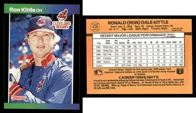 1989 Donruss RON KITTLE #428 [Base] Cleveland Indians - Baseball Card Single