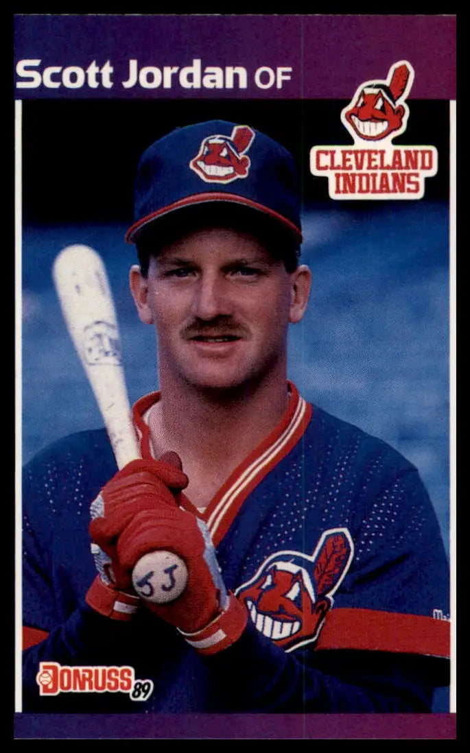 1989 Donruss Scott Jordan RC 609 Cleveland Indians NM - Baseball Card Single