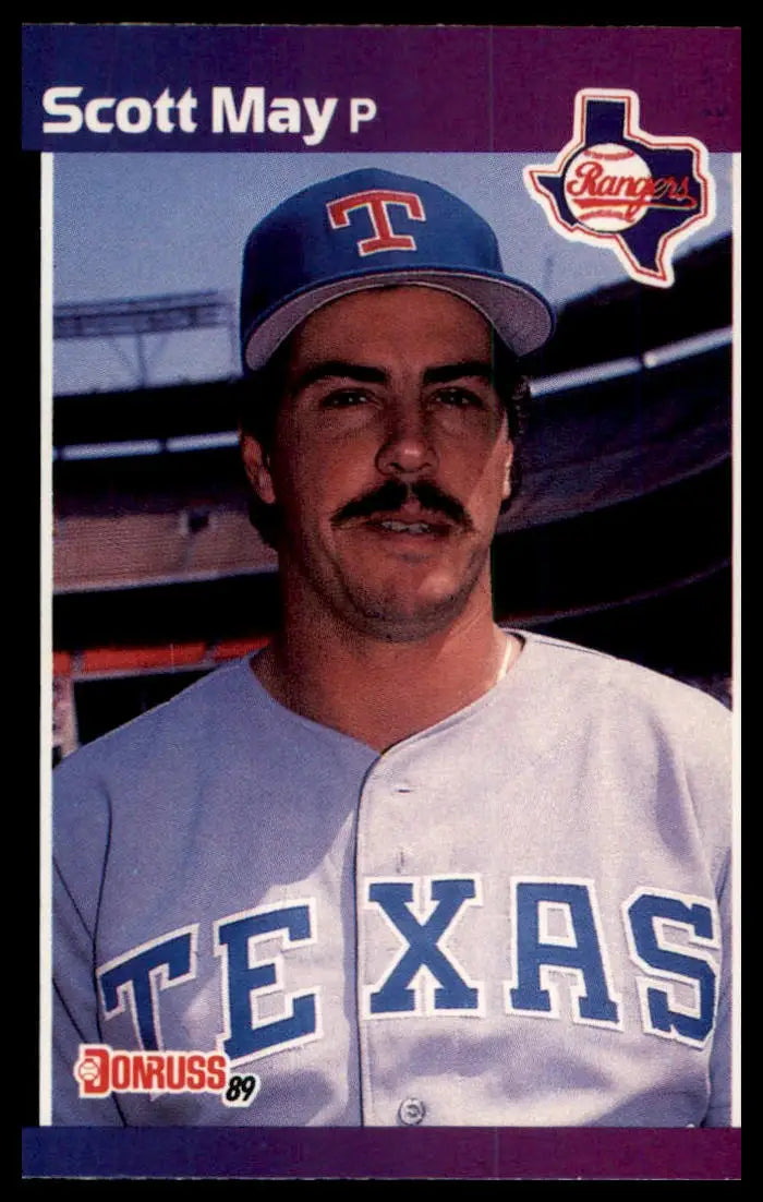 1989 Donruss Scott May RC 636 Texas Rangers NM - Baseball Card Single