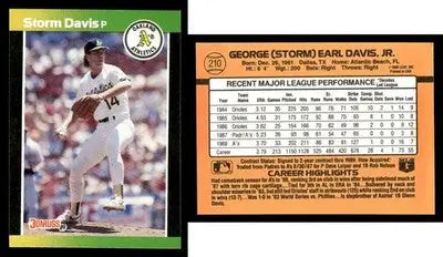 1989 Donruss STORM DAVIS #210 [Base] Oakland Athletics