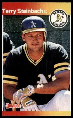 1989 Donruss Terry Steinbach 268 Oakland Athletics NM - Baseball Card Single
