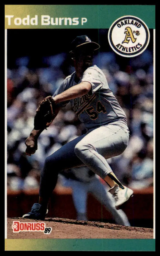 1989 Donruss Todd Burns RC 564 Oakland Athletics NM - Baseball Card Single