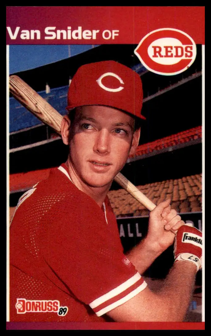 1989 Donruss Van Snider RC 586 Cincinnati Reds NM - Baseball Card Single