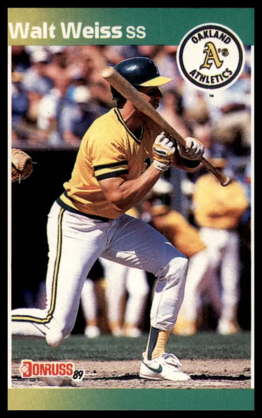 1989 Donruss Walt Weiss 446 Oakland Athletics NM - Baseball Card Single