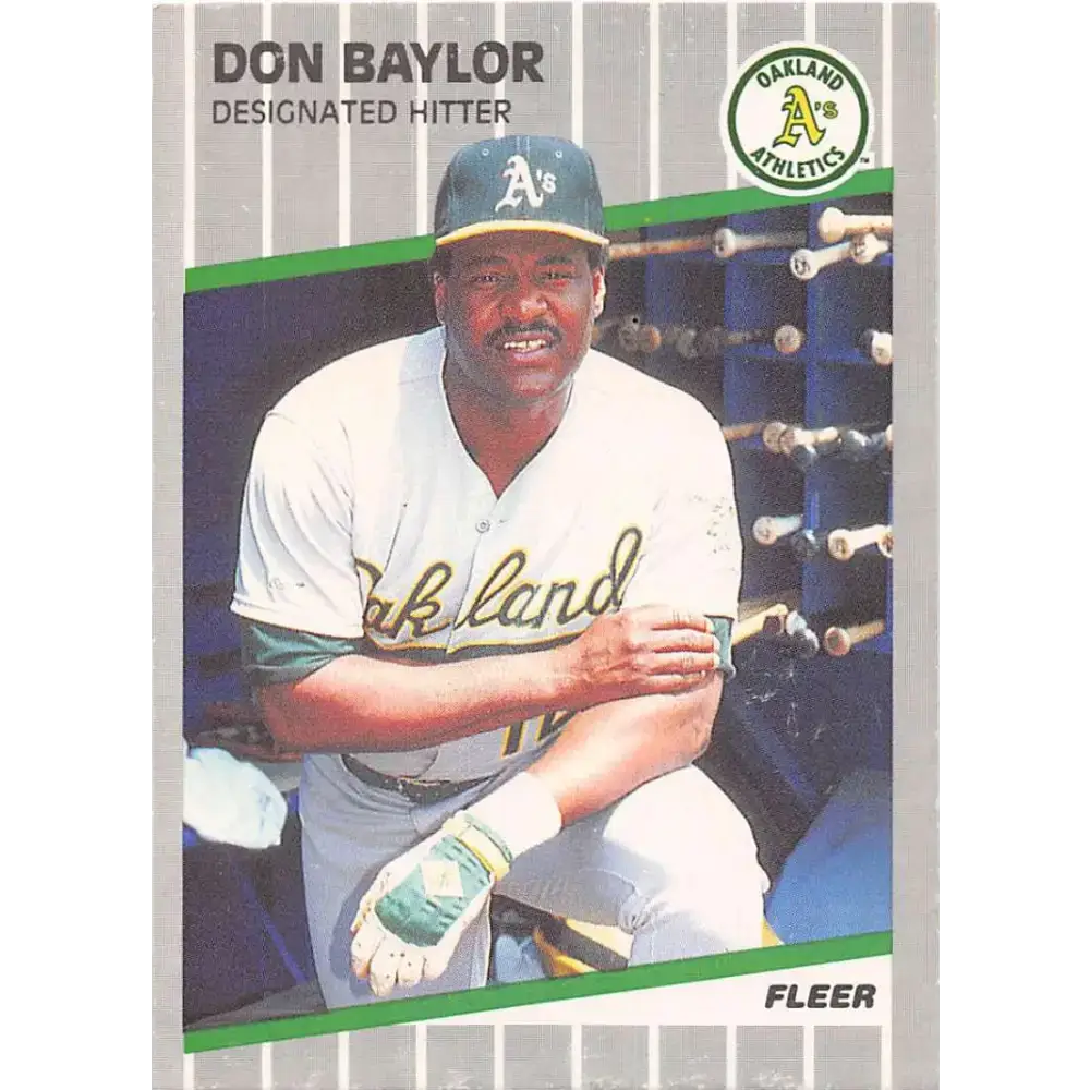 1989 Fleer #1 Don Baylor EX Excellent Oakland Athletics Baseball Card - Baseball Card Single