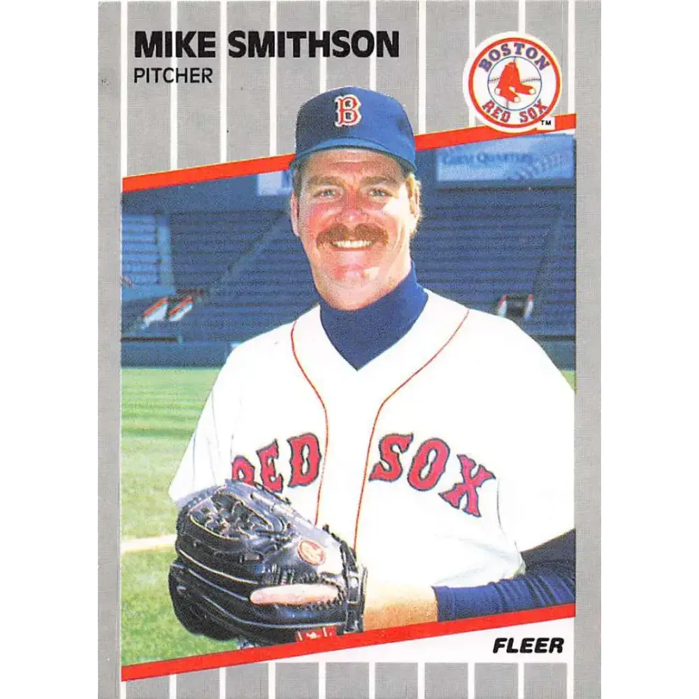 1989 Fleer #100 Mike Smithson EX Excellent Boston Red Sox Baseball Card - Baseball Card Single