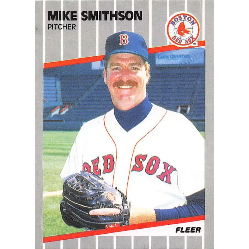 1989 Fleer #100 Mike Smithson EX Excellent Boston Red Sox Baseball Card - Baseball Card Single
