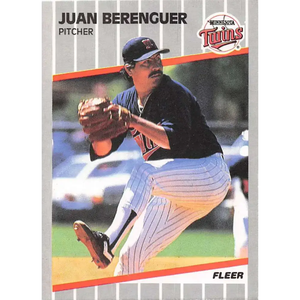 1989 Fleer #104 Juan Berenguer EX Excellent Minnesota Twins Baseball Card - Baseball Card Single