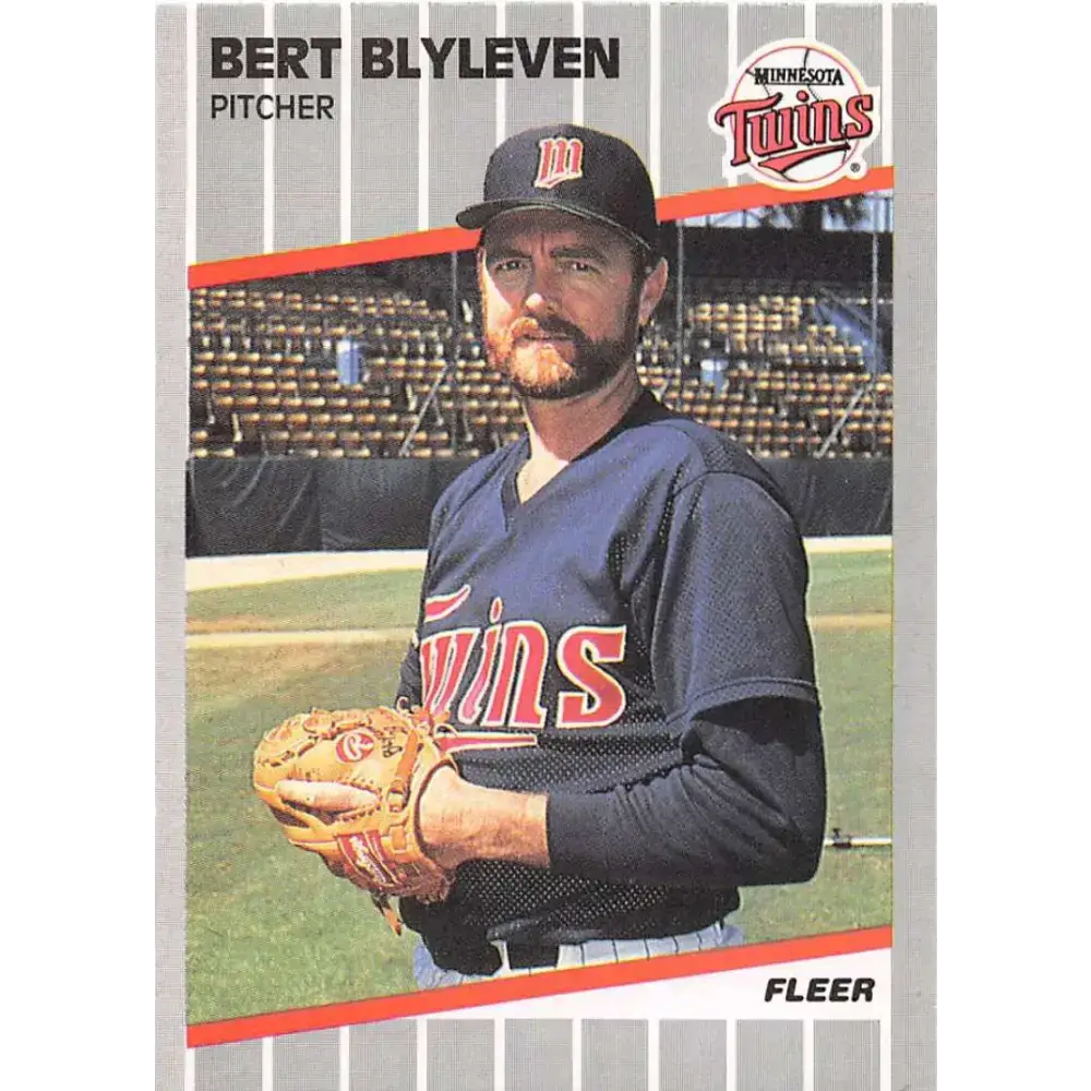 1989 Fleer #105 Bert Blyleven EX Excellent Minnesota Twins Baseball Card - Baseball Card Single