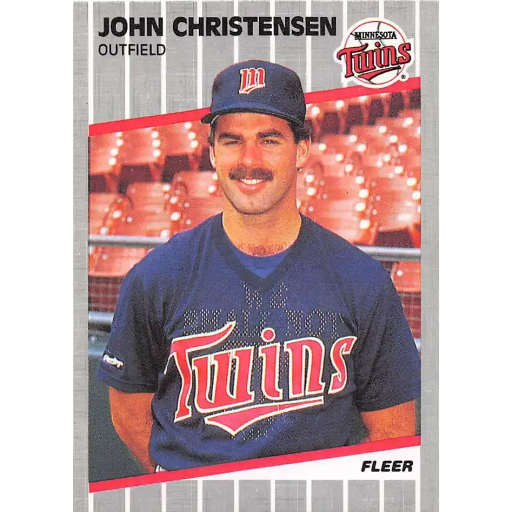 1989 Fleer #108 John Christensen EX Excellent Minnesota Twins Baseball Card - Baseball Card Single