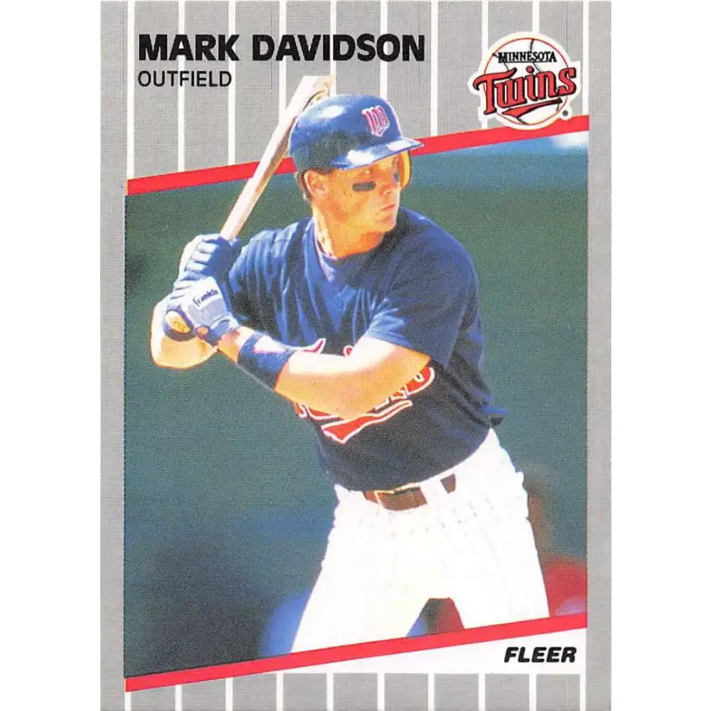 1989 Fleer #109 Mark Davidson EX Excellent Minnesota Twins Baseball Card - Baseball Card Single