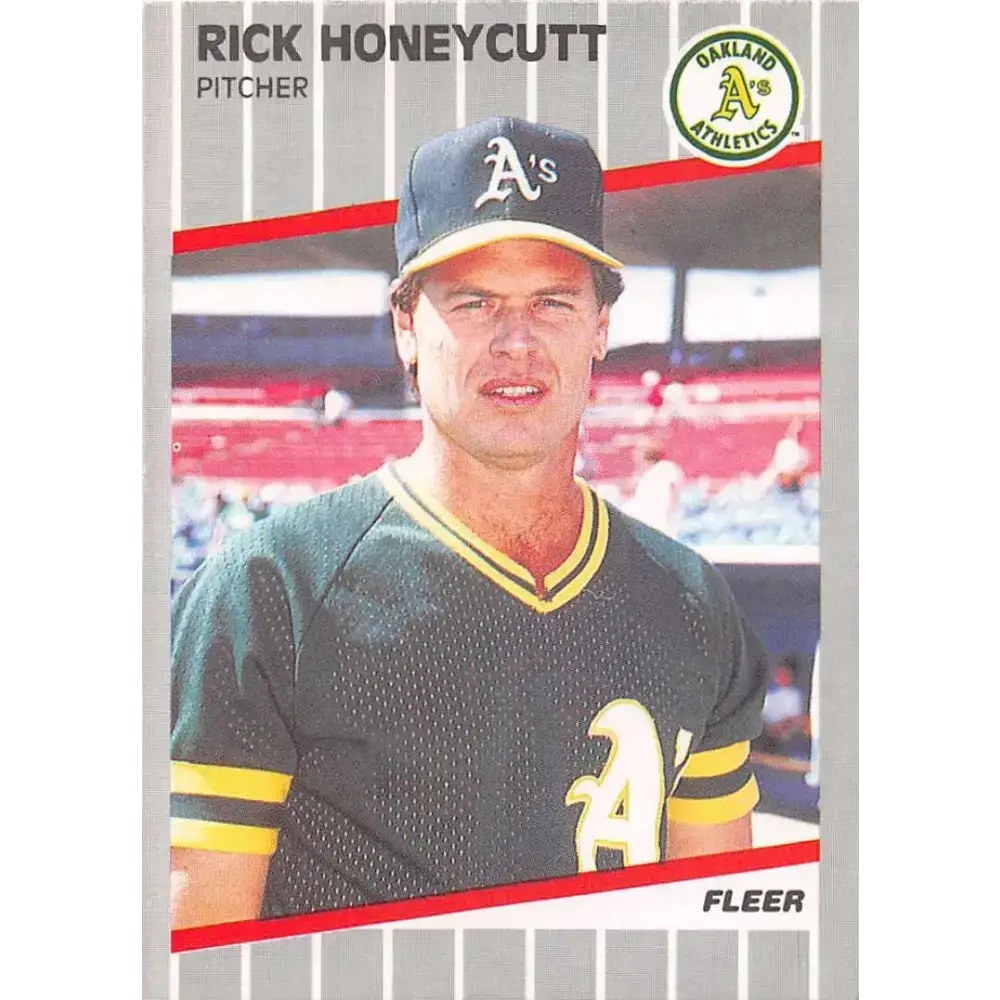 1989 Fleer #11 Rick Honeycutt EX Excellent Oakland Athletics Baseball Card - Baseball Card Single