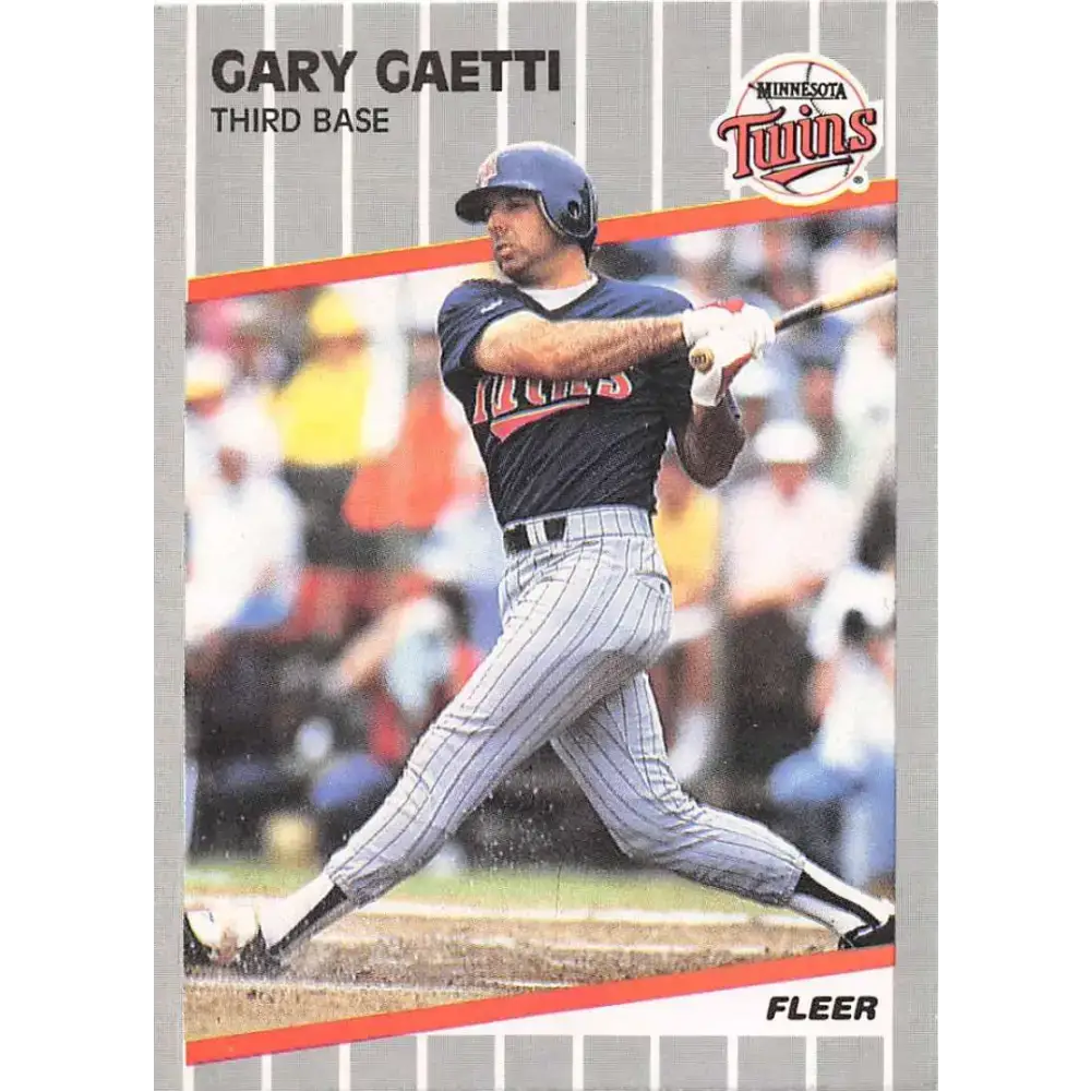 1989 Fleer #110 Gary Gaetti EX Excellent Minnesota Twins Baseball Card - Baseball Card Single