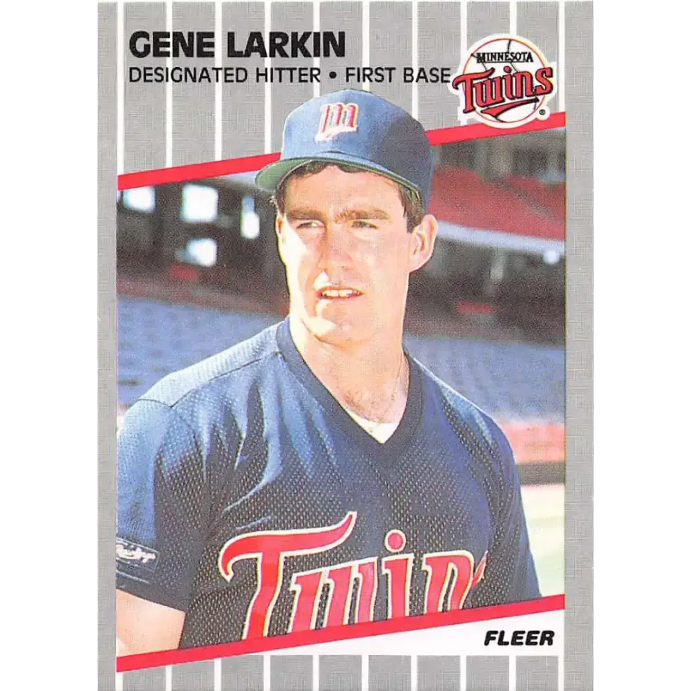 1989 Fleer #117 Gene Larkin EX Excellent Minnesota Twins Baseball Card - Baseball Card Single
