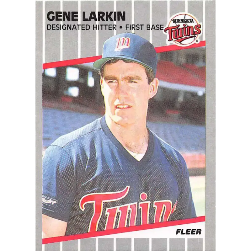 1989 Fleer #117 Gene Larkin EX Excellent Minnesota Twins Baseball Card - Baseball Card Single
