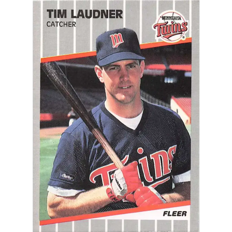 1989 Fleer #118 Tim Laudner EX Excellent Minnesota Twins Baseball Card - Baseball Card Single