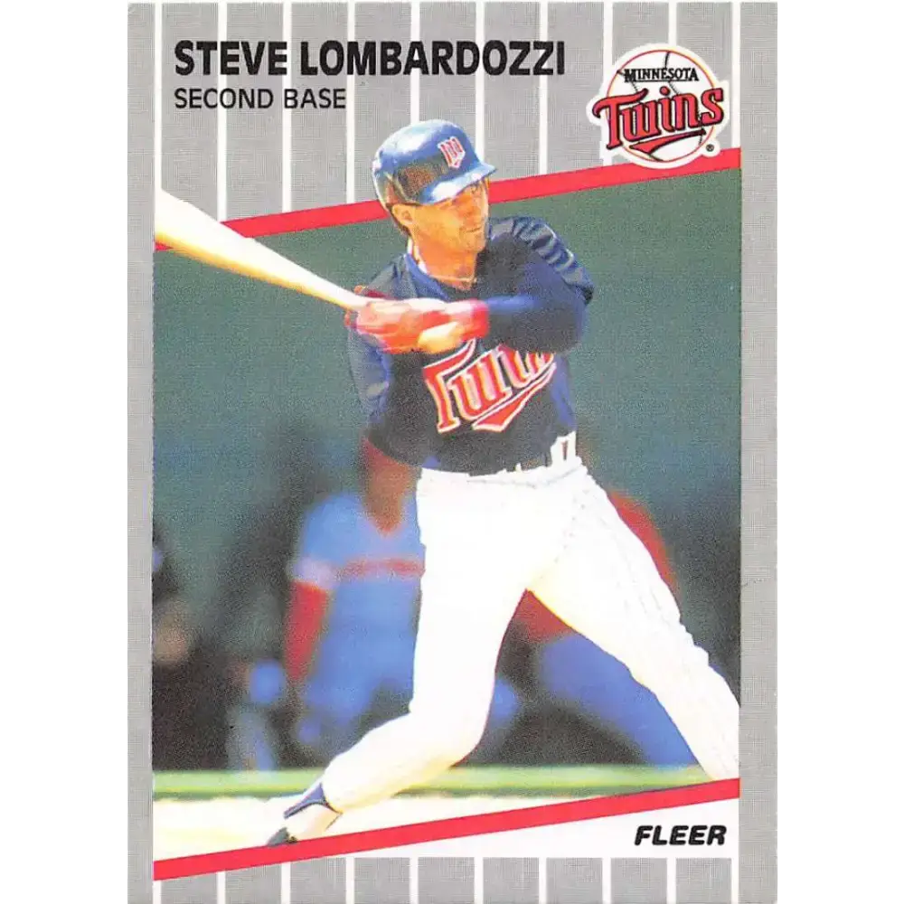 1989 Fleer #120 Steve Lombardozzi EX Excellent Minnesota Twins Baseball Card - Baseball Card Single