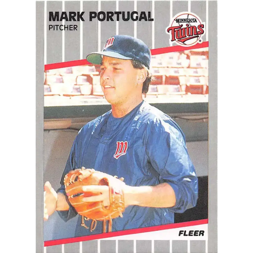 1989 Fleer #123 Mark Portugal EX Excellent Minnesota Twins Baseball Card - Baseball Card Single