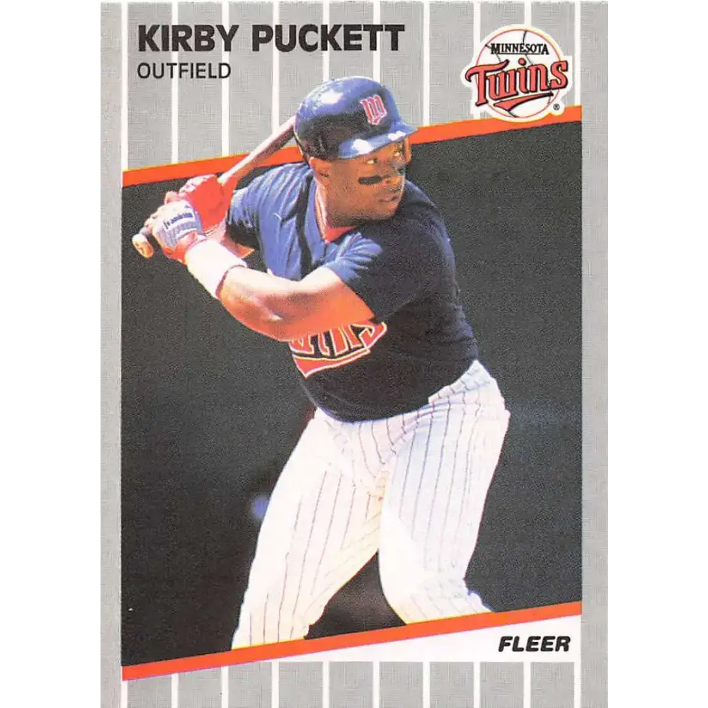 1989 Fleer #124 Kirby Puckett EX Excellent Minnesota Twins Baseball Card - Baseball Card Single